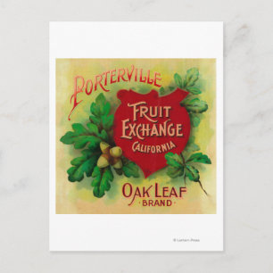 Oak Leaf Oranje LabelPorterville, CA Briefkaart
