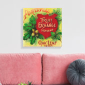 Oak Leaf Oranje LabelPorterville, CA Canvas Afdruk (Insitu (Woonkamer))