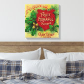 Oak Leaf Oranje LabelPorterville, CA Canvas Afdruk (Insitu (Slaapkamer))