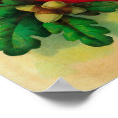 Oak Leaf Oranje LabelPorterville, CA Poster (Hoek)