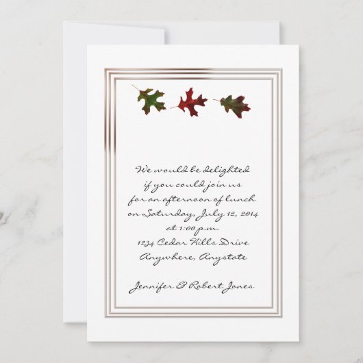 Oak Leaf Parade Party - Uitnodiging (Voorkant)