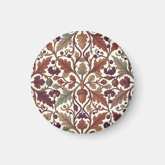 Oak Leaves Acorns Berries William Morris Style Magneet