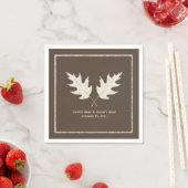 Oak Leaves Autumn Wedding Napkins Servetten (Insitu)