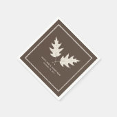 Oak Leaves Autumn Wedding Napkins Servetten (Hoek)
