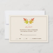 Oak Leaves Fall Wedding R.S.V.P. RSVP Kaartje (Voorkant)