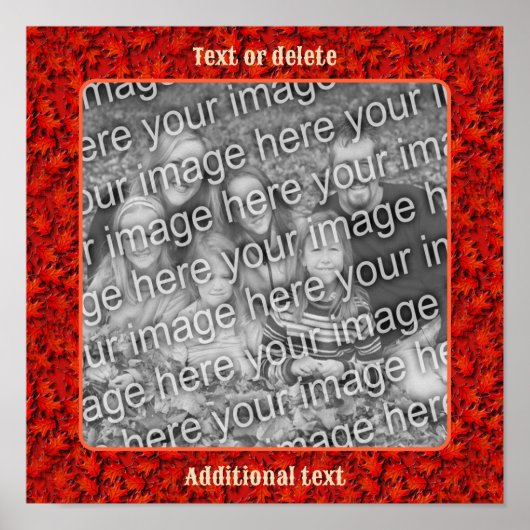 Oak Leaves Natuur Art Lijst Creëer Uw eigen foto Poster (Voorkant)