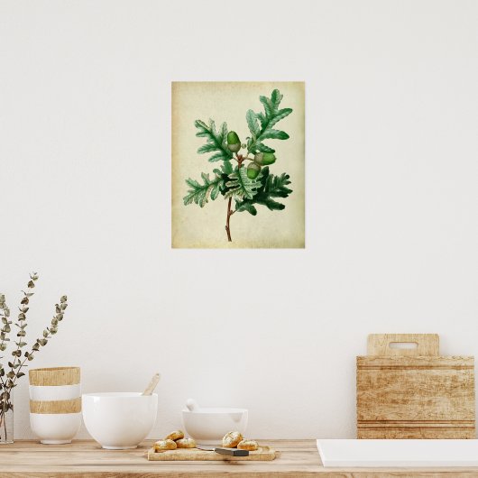 Oak Leaves no.5 Farmhouse Wall Decor Poster (Keuken)