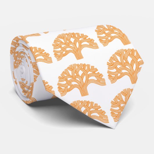 Oak Oakland Oranje Stropdas (Opgerold)