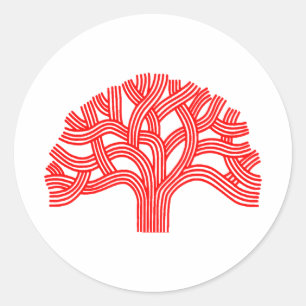 Oak Oakland red Ronde Sticker