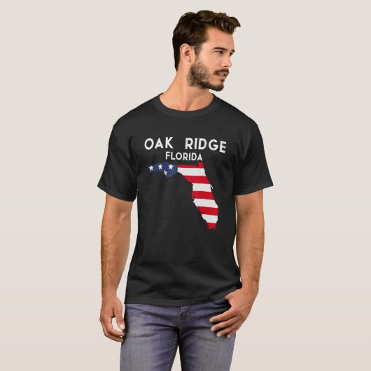 Oak Ridge Florida USA State America Travel Floridi T-shirt (Voorkant volledig)