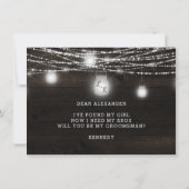 Oak Ridge Rustic be be My Groomsman proposal Kaart (Achterkant)