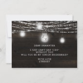 Oak Ridge Rustic be be My Junior Bridesmaid Voorst (Achterkant)