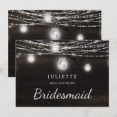 Oak Ridge Rustic ben Mijn Bridesmaid-Kaart (Voorkant / Achterkant)