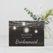 Oak Ridge Rustic ben Mijn Bridesmaid-Kaart (Staand voorkant)