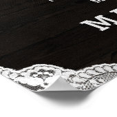 Oak Ridge Rustic Dark Wood Monogram Poster (Hoek)