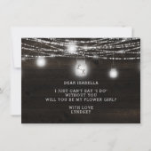 Oak Ridge Rustic Wees onze Kaart voor Bloemenmeisj (Achterkant)