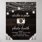 Oak Ridge Rustic Wood Foto Both Weddenschap Poster (Voorkant)