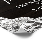 Oak Ridge Rustic Wood Foto Both Weddenschap Poster (Hoek)