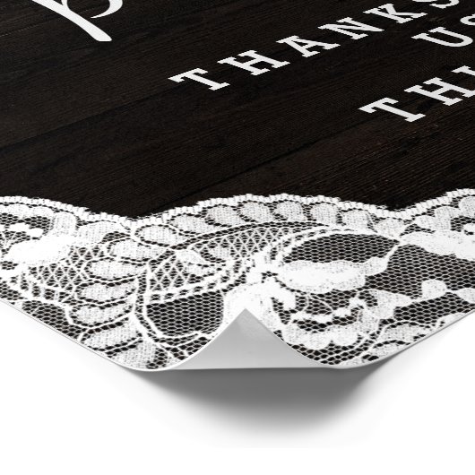 Oak Ridge Rustic Wood Foto Both Weddenschap Poster (Hoek)