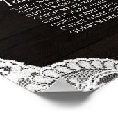 Oak Ridge Rustic Wood Wedding Table Seating Chart Poster (Hoek)