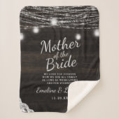 Oak Ridge Rustiek aan de Moeder van de Bruid Quote Sherpa Deken (Voorkant)