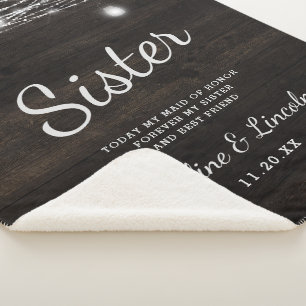 Oak Ridge Rustiek aan de zuster Heartfelt Quote Sherpa Deken