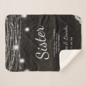 Oak Ridge Rustiek aan de zuster Heartfelt Quote Sherpa Deken (Voorkant (horizontaal))