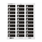 Oak Ridge Rustiek Donker Hout Bruiloft Retouradres Etiket (Full Sheet)