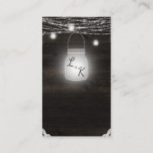 Oak Ridge Rustiek Donker Hout & Kant Bruiloft Deta Informatiekaartje (Achterkant)