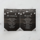 Oak Ridge Rustiek Donker Hout & Kant Huwelijkscere Programma (Binnen)