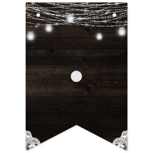 Oak Ridge Rustiek Donker Hout Liefde is Zoete Brui Vlaggetjes (Eerste vlag)