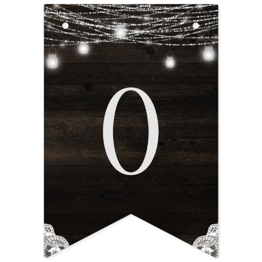 Oak Ridge Rustiek Donker Hout Liefde is Zoete Brui Vlaggetjes (Derde vlag)