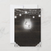 Oak Ridge Rustiek Donkerbruin Hout Verlovingsfeest Kaart (Achterkant)