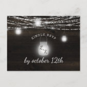 Oak Ridge Rustiek Hout Bruiloft Maaltijd Keuze RSV Briefkaart (Voorkant)