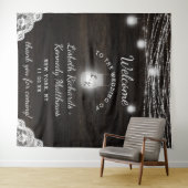 Oak Ridge Rustiek Hout & Mason Jars Bruiloft Welko Wandkleed (In Situ (horizontaal))