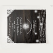 Oak Ridge Rustiek Hout & Mason Jars Bruiloft Welko Wandkleed (Voorkant (horizontaal))