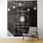 Oak Ridge Rustiek Hout & Mason Jars Bruiloft Welko Wandkleed (In situ)