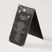 Oak Ridge Rustiek Hout Trouwceremonie Programma (Achterkant)