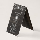 Oak Ridge Rustiek Hout Trouwceremonie Programma (Voorkant)