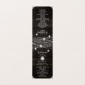 Oak Ridge Rustiek Hout Trouwceremonie Programma (Buitenkant ongevouwen)