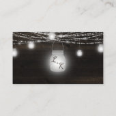 Oak Ridge Rustiek Hout Vrijgezellenfeest Gift Regi Informatiekaartje (Achterkant)