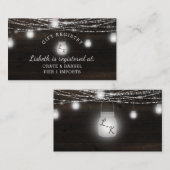 Oak Ridge Rustiek Hout Vrijgezellenfeest Gift Regi Informatiekaartje (Voorkant / Achterkant)