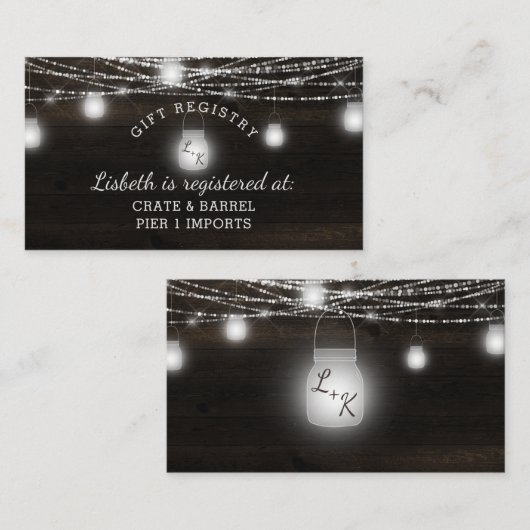 Oak Ridge Rustiek Hout Vrijgezellenfeest Gift Regi Informatiekaartje (Voorkant / Achterkant)