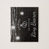 Oak Ridge rustiek hout zijn onze ring drager voors Legpuzzel (Verticaal)