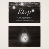 Oak Ridge rustieke bruiloft website RSVP invoegen  Visitekaartje (Voorkant /achterkant)