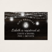 Oak Ridge Rustieke Douche Gift Registry Insert Kaa Visitekaartje (Voorkant)
