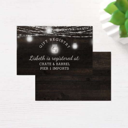 Oak Ridge Rustieke Douche Gift Registry Insert Kaa Visitekaartje (Bureau)