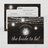 Oak Ridge rustieke houten bruid om recept Kaart te (Voorkant / Achterkant)