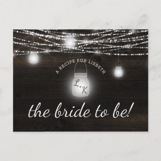 Oak Ridge rustieke houten bruid om recept Kaart te (Voorkant)