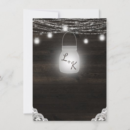 Oak Ridge Rustieke Houten Paar's Wedding Shower Kaart (Achterkant)